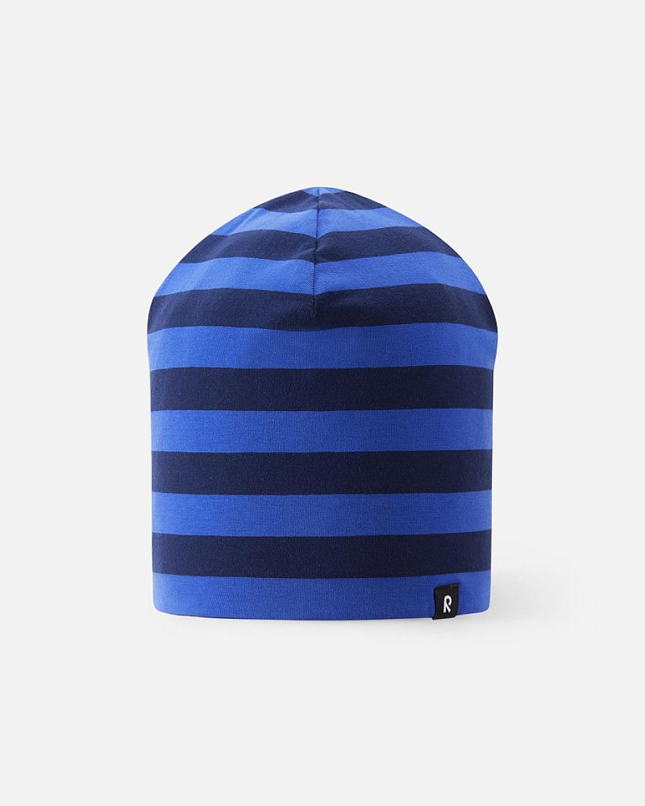 Gorro reversible Reima Tanssi para niños – Azul marino – Foto de producto (vista frontal)
