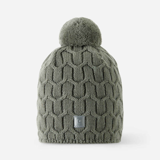 Reima Nyksund Merino-Beanie Kinder – Greyish Green – Ansicht 1