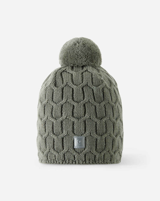 Reima Nyksund Merino-Beanie Kinder – Greyish Green – Ansicht 1