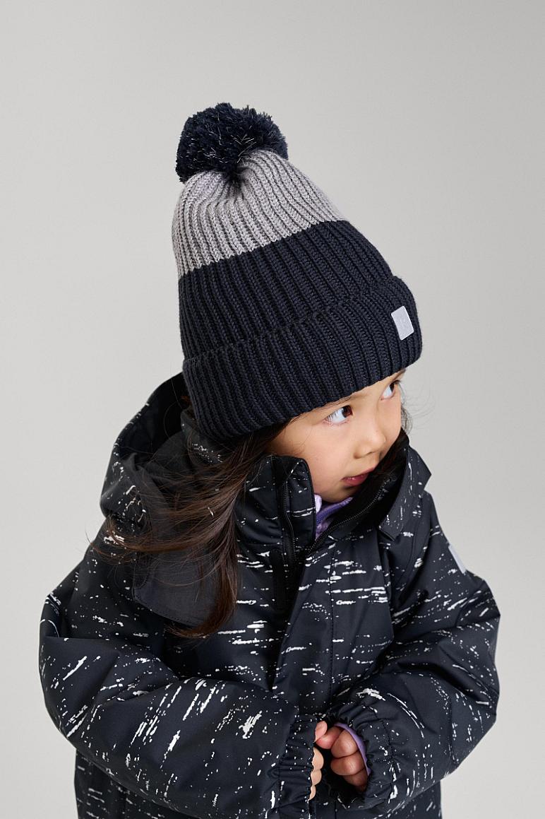 Reima Pilke reflektierende Wollmix-Beanie in Black – Ansicht 2