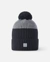 Reima Pilke reflektierende Wollmix-Beanie in Black – Vorderansicht