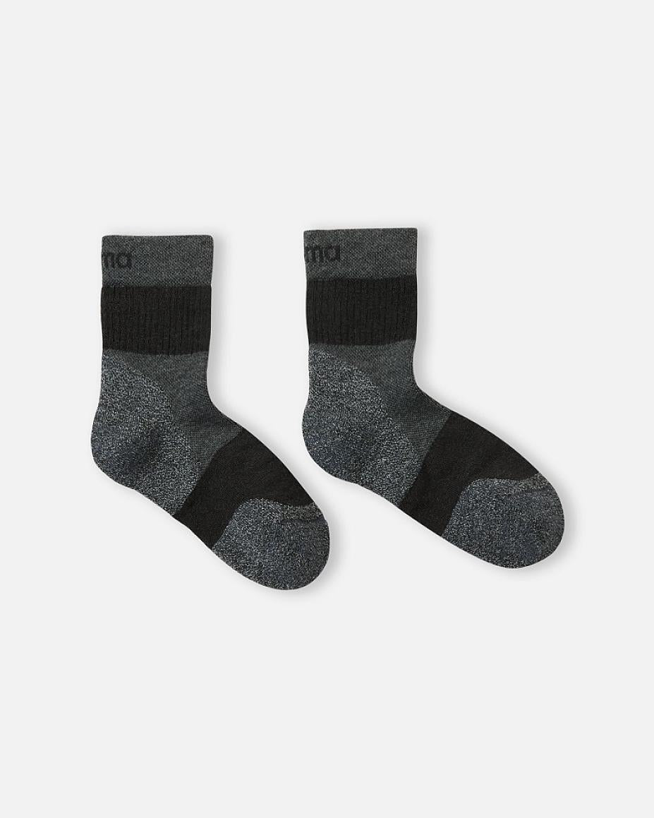 Reima Patikka Children's Wool Socks, Melange Gray – Product Shot Page