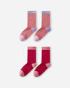 Calzini di lana Reima Parit per bambini, confezione da 2, colore Rose Blush – Packshot 1