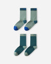 Calzini di lana Reima Parit per bambini, confezione da 2, Dark Teal – Packshot 1