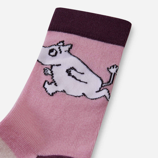 Reima Moomin Randig wollen sokken voor kinderen, grijs-roze – Packshot 2