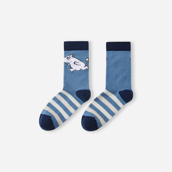 Reima Moomin Randig wollen sokken voor kinderen Blue Ocean – Packshot 1