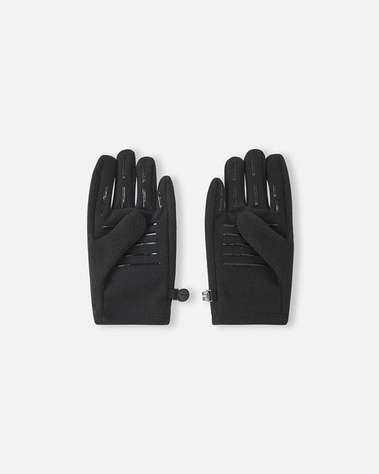 Guantes de forro polar Reima Tuuleen para niños, negros. Vista de la palma de la mano