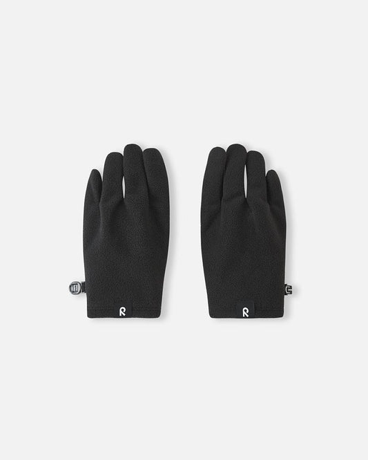 Guantes de forro polar Reima Tuuleen para niños, negros: vista frontal