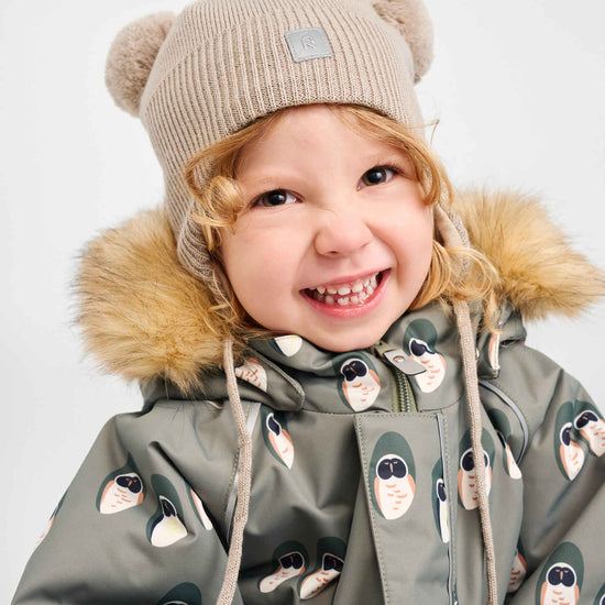 Gorro de merino Reima Kumpi para niños pequeños – Beige tierra