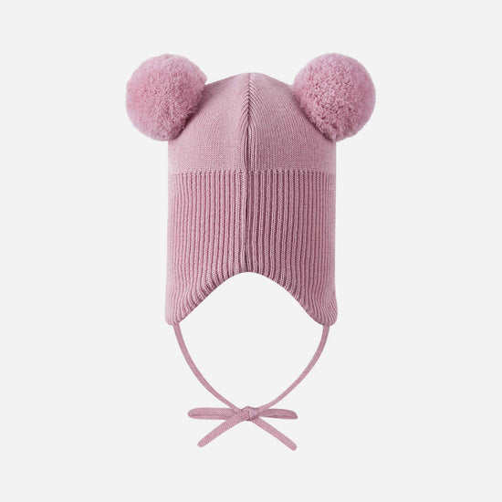 Gorro de merino Reima Kumpi para niños pequeños – Gris rosa
