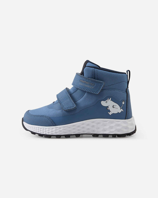 Reima Hiivin Moomin ReimaTec Sneakers for Kids, Blue Ocean – Product Shot 1