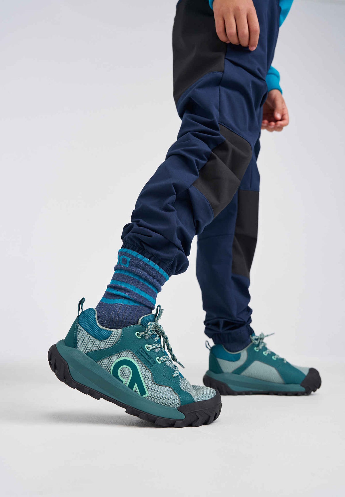 Reima Kulkuri Low ReimaTec wandelschoenen voor kinderen, Dark Teal – Studiofoto 1