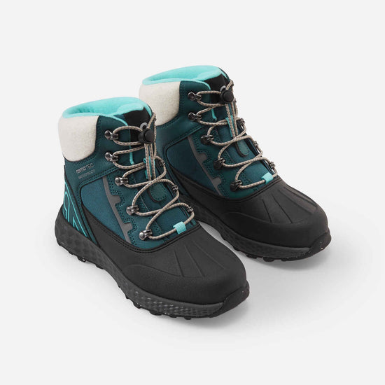 Reima Hallava Lace ReimaTec Winter Boots for Kids, Dark Teal – Packshot View 3