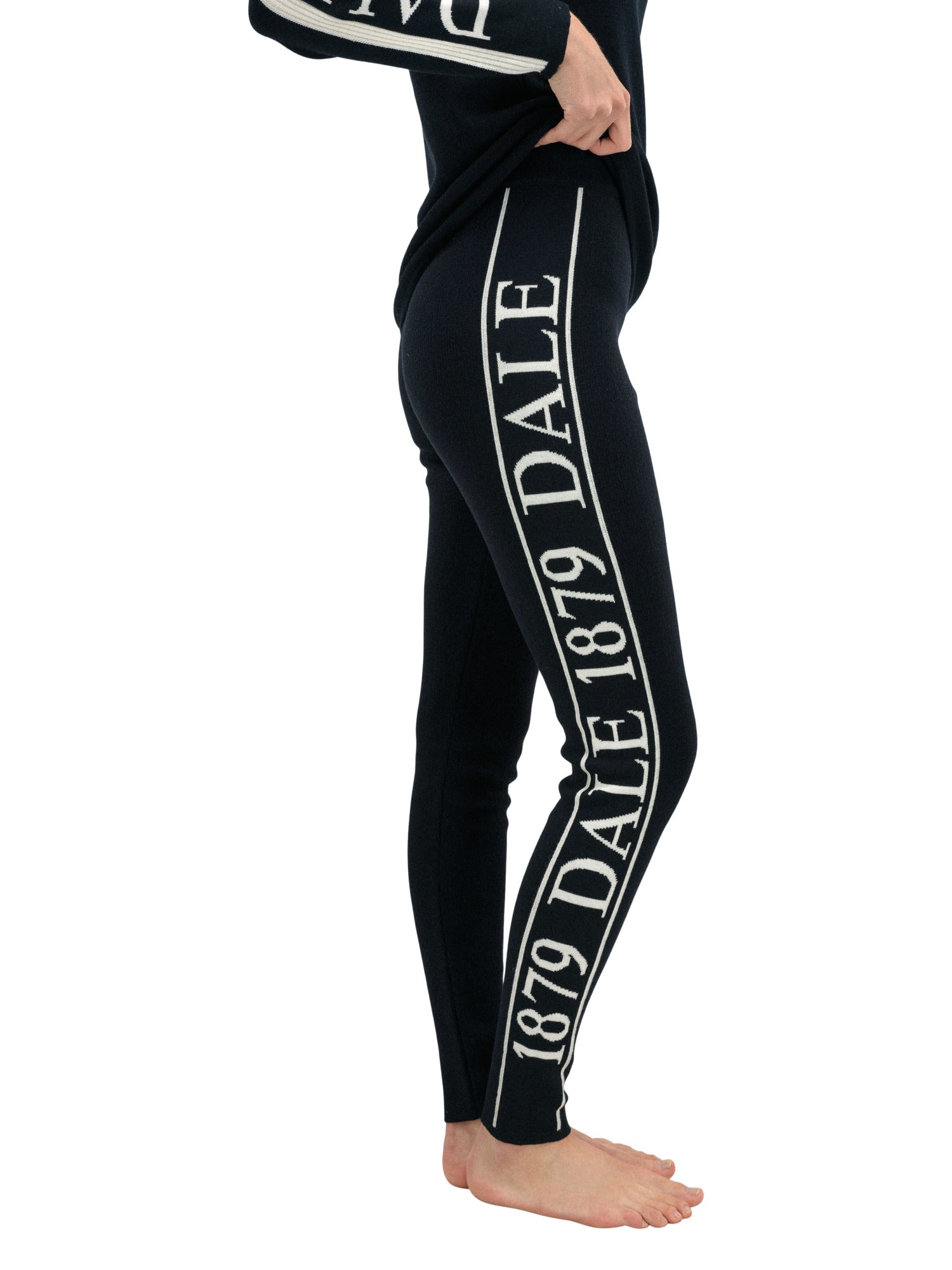 Dale Of Norway SKARSTIND 1879 TIGHTS FEMININE Black Offwhite M - PeakStyle