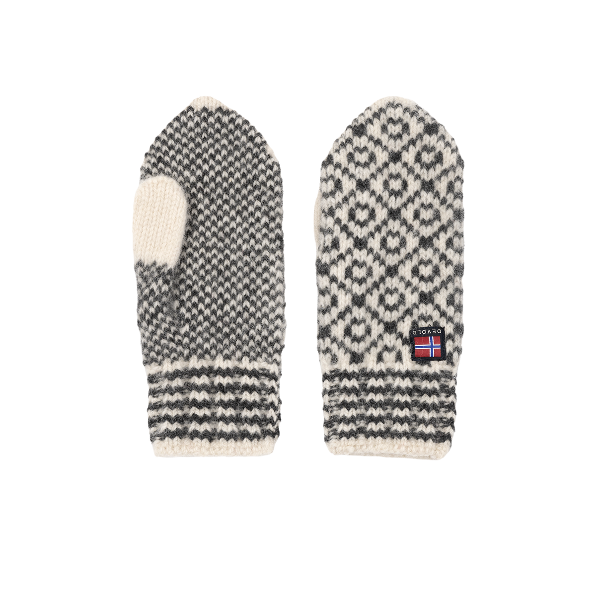 Devold SVALBARD Wollfäustlinge OFFWHITE - ANTHRACITE Packshot