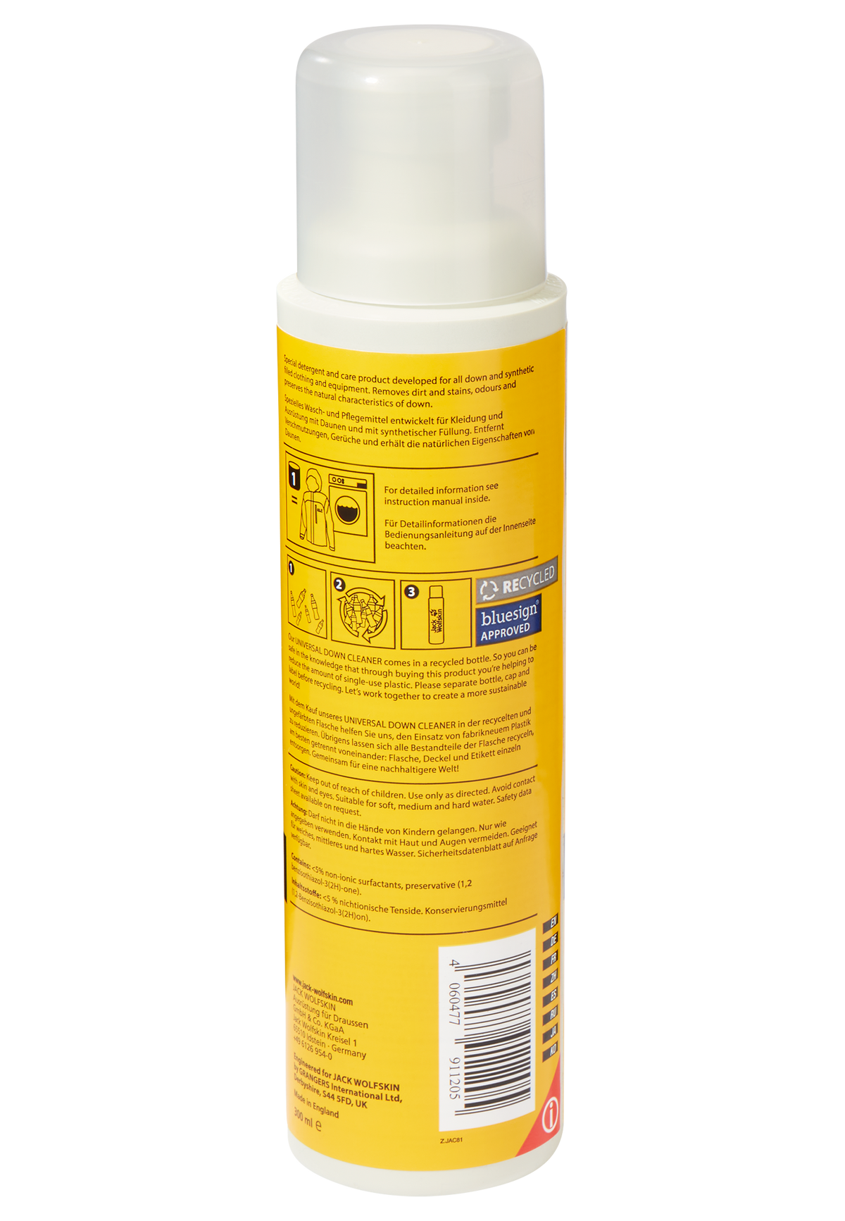 Jack Wolfskin UNIVERSAL DOWN CLEANER Witte achterkant