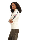 Dale Of Norway W GEILO FEM SWEATER Offwhite Black XL - PeakStyle