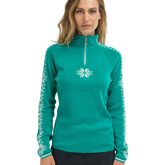 Dale Of Norway W GEILO FEM SWEATER Peacock Offwhite XL - PeakStyle