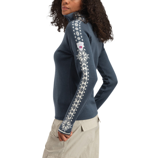 Dale Of Norway W GEILO FEM SWEATER Steel Offwhite XL - PeakStyle