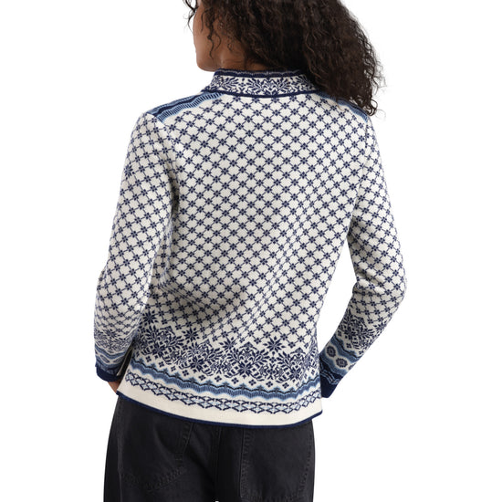 Dale Of Norway W SOLFRID FEM JACKET Offwhite Electricstorm Navy XXL - PeakStyle