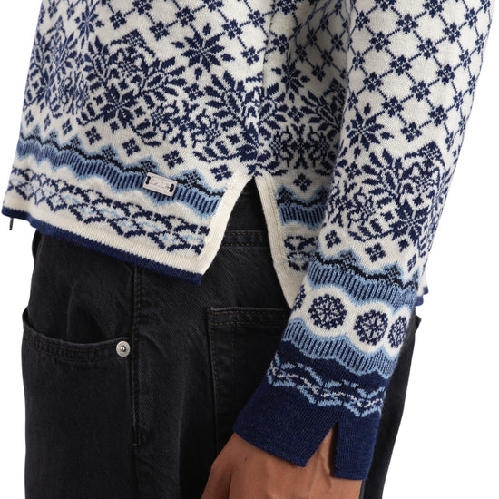 Dale Of Norway W SOLFRID FEM JACKET Offwhite Electricstorm Navy XXL - PeakStyle