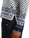 Dale Of Norway W SOLFRID FEM JACKET Offwhite Electricstorm Navy XXL - PeakStyle