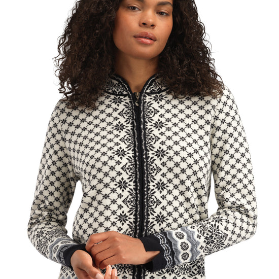 Dale Of Norway W SOLFRID FEM JACKET Offwhite Black Schiefer Grau XS - PeakStyle