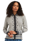 Dale Of Norway W SOLFRID FEM JACKET Offwhite Black Schiefer Grau XS - PeakStyle