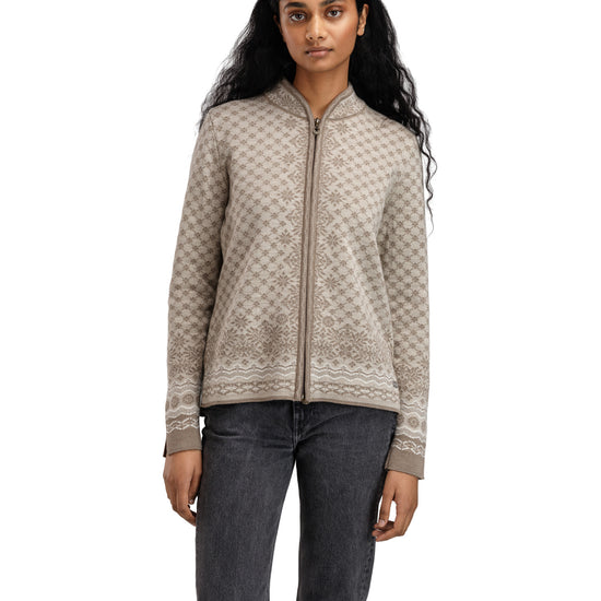 Dale Of Norway W SOLFRID FEM JACKET Mountainstone Sand Offwhite XXL - PeakStyle