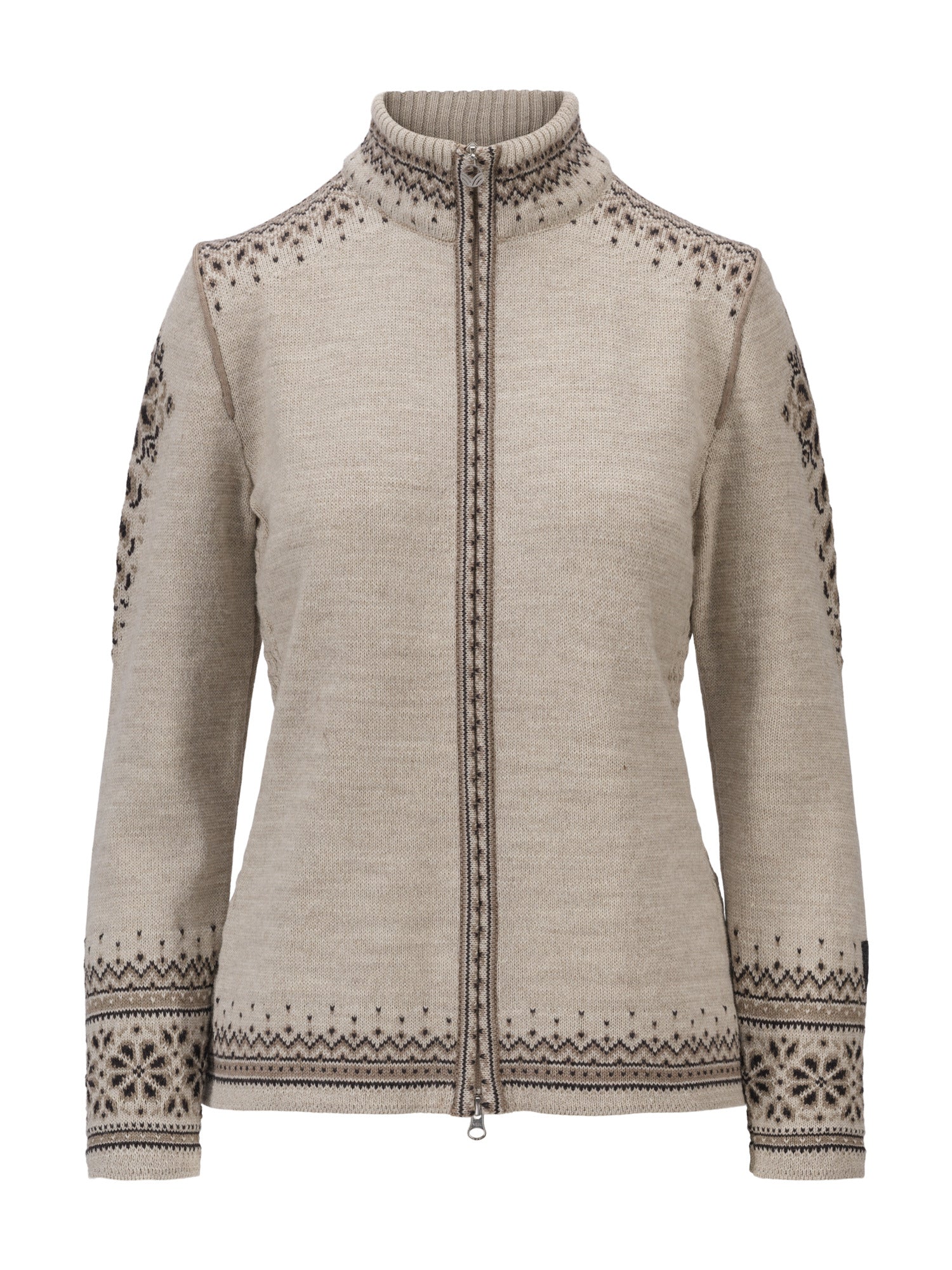 Dale Of Norway W 140TH ANNIVERSARY FEM JACKET Sand Coffee Mountainstone XL - PeakStyle