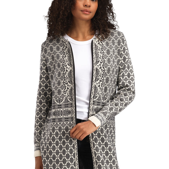 Dale Of Norway W INGEBORG FEM JACKET Offwhite Black Gravuvig Smoke XL - PeakStyle
