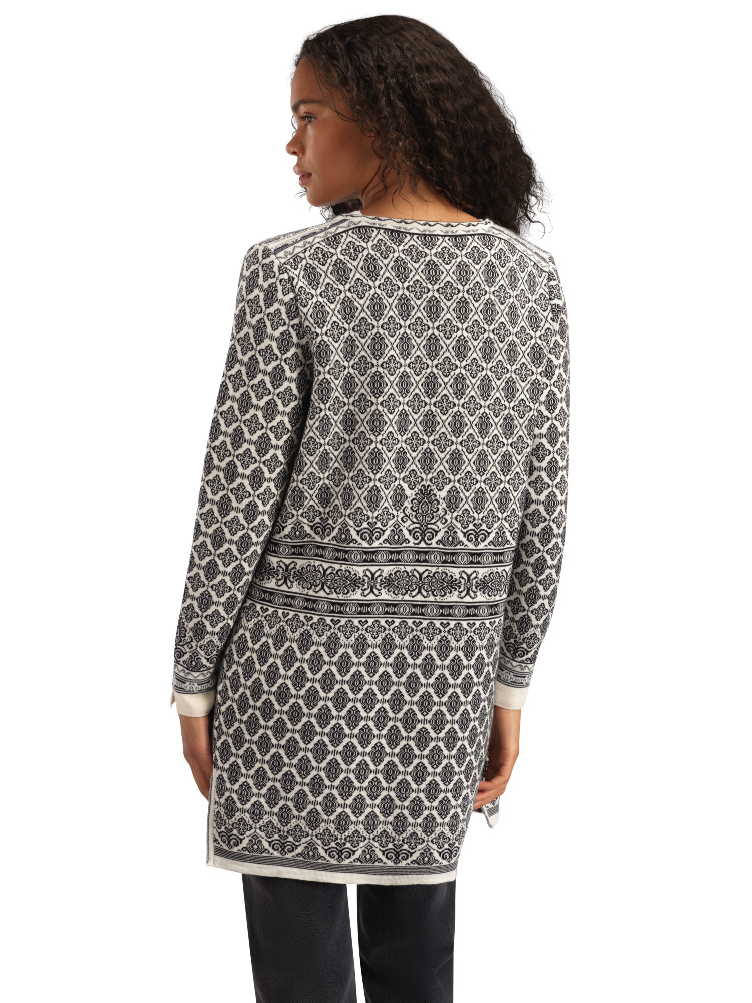 Dale Of Norway W INGEBORG FEM JACKET Offwhite Black Gravuvig Smoke XL - PeakStyle