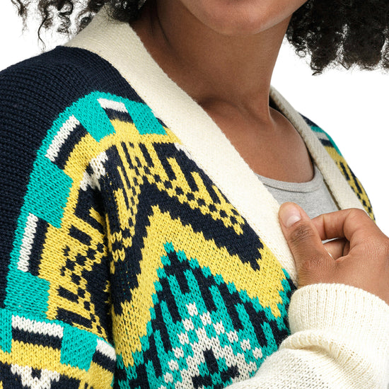 Dale Of Norway SKÅLA CARDIGAN Offwhite Marine Peacock XL - PeakStyle