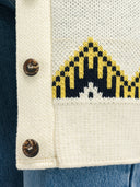 Dale Of Norway SKÅLA CARDIGAN Offwhite Marine Peacock XL - PeakStyle