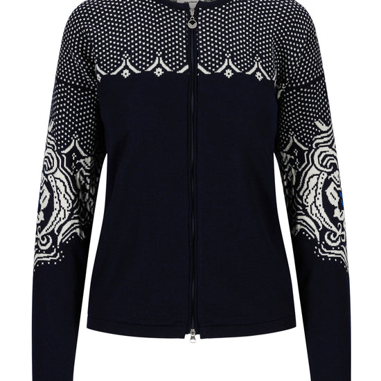 Dale Of Norway ROSENDAL FEM JACKET Navy Offwhite Ultramarine S - PeakStyle