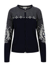 Dale Of Norway ROSENDAL FEM JACKET Navy Offwhite Ultramarine S - PeakStyle