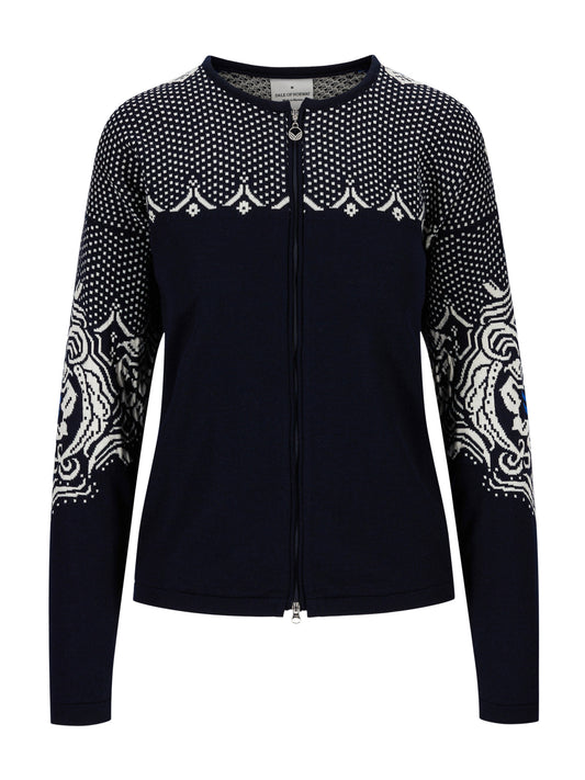 Dale Of Norway ROSENDAL FEM JACKET Navy Offwhite Ultramarine S - PeakStyle