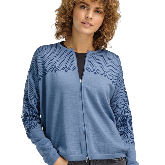 Dale Of Norway ROSENDAL FEM JACKET Blueshadow Indigo Offwhite XL - PeakStyle