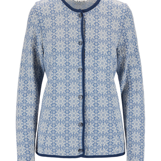 Dale Of Norway W OTHELIE FEM JACKET Blueshadow Offwhite XL - PeakStyle