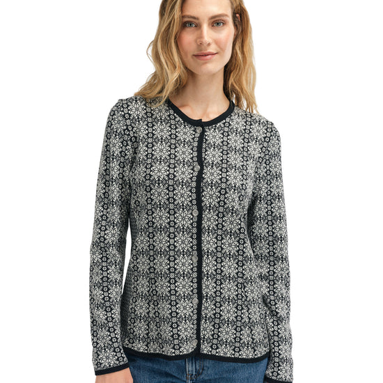 Dale Of Norway W OTHELIE FEM JACKET Black Offwhite L - PeakStyle