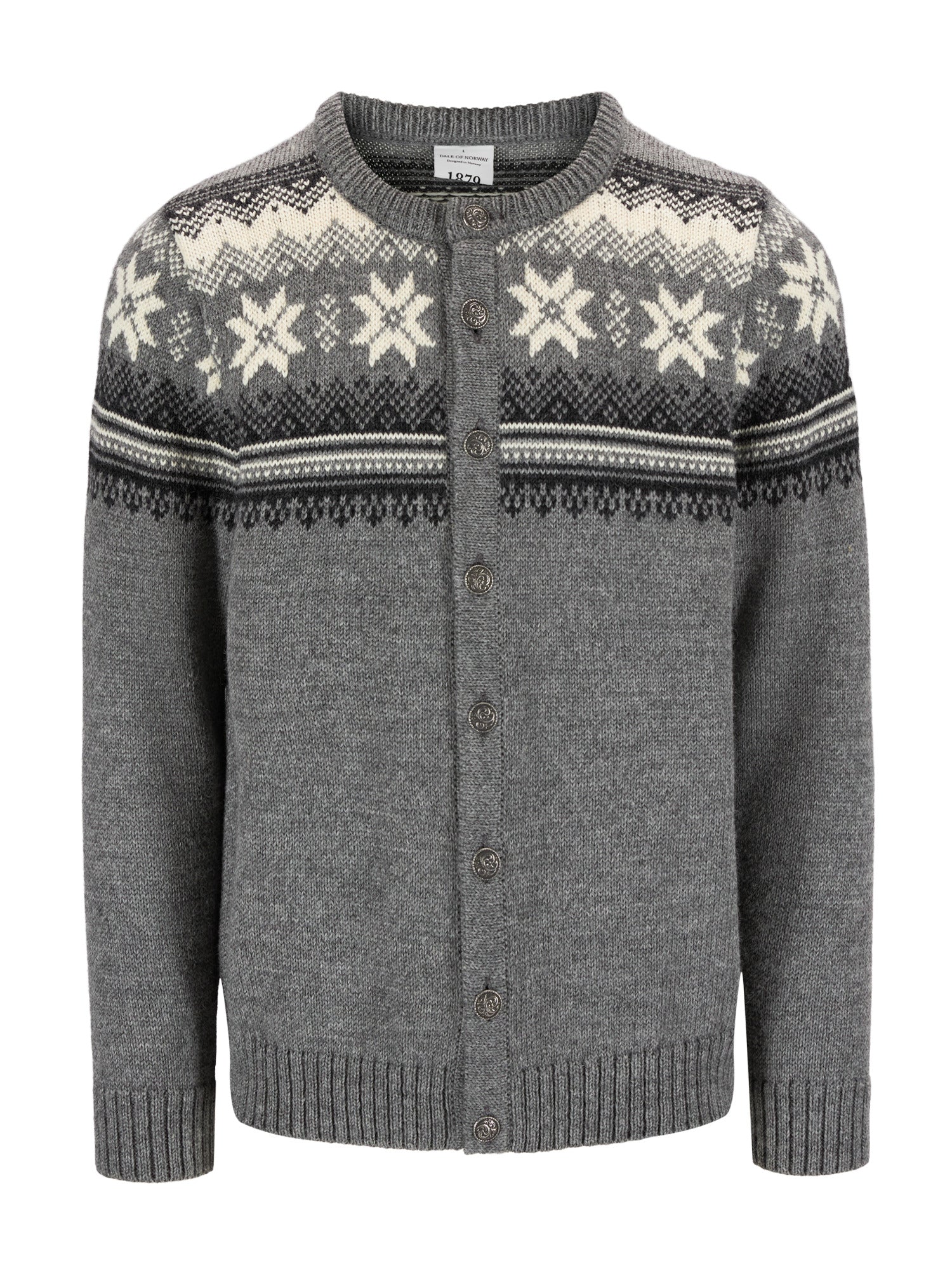 Dale Of Norway M VEAFJORD MASC JACKET Smoke Darkcharcoal Cream S - PeakStyle