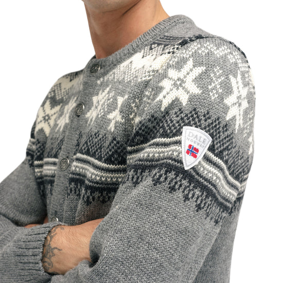 Dale Of Norway M VEAFJORD MASC JACKET Smoke Darkcharcoal Cream S - PeakStyle