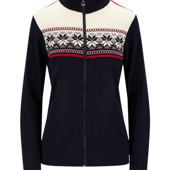 Dale Of Norway W LIBERG FEM JACKET Marine Offwhite Raspberry XL - PeakStyle