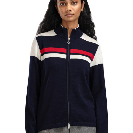 Dale Of Norway W MOUNT STELLO FEMININE JACKET Navy Offwhite Raspberry XL - PeakStyle