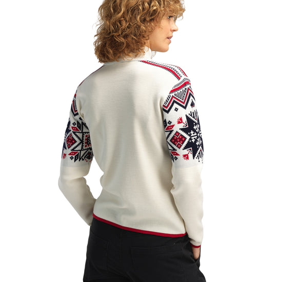 Dale Of Norway VARBERG FEM JACKET Offwhite Marine Raspberry S - PeakStyle