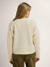 Dale Of Norway LUSA Women's Wool Cardigan Offwhite – Studio Back View