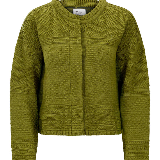 Dale Of Norway LUSA Wool Cardigan Women Alum Green – Packshot