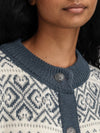 Dale Of Norway W HANNAH FEM. CARDIGAN Offwhite Steel Lightcharcoal XL - PeakStyle