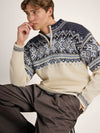 Dale Of Noorwegen VAIL Wollen Trui Heren Offwhite - Smoke - Midnight Navy Studio