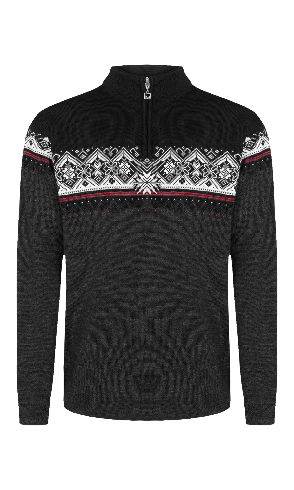Dale Of Norway M MORITZ MASC SWEATER Darkcharcoal Raspberry Black 3XL - PeakStyle